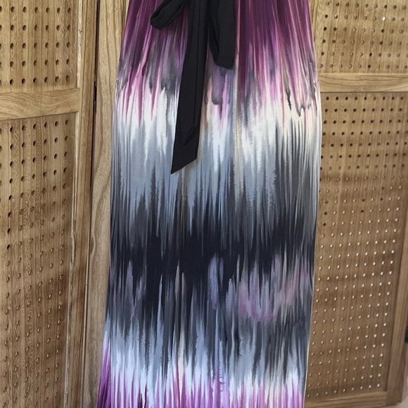 J.B.S. - Maxi dress, color is black/purple/cream and gray- size small - Picture 4 of 7